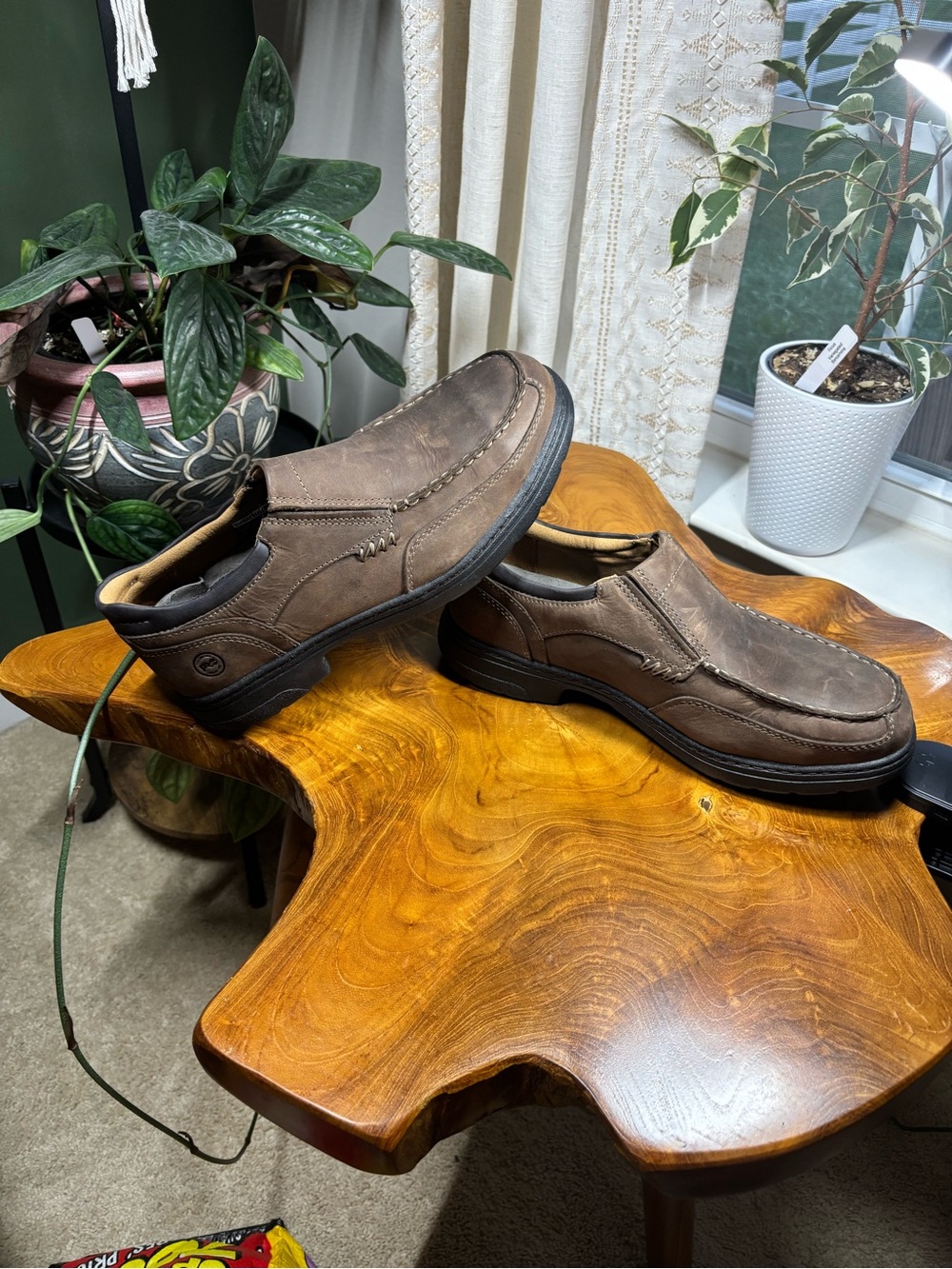 Timberland Brown Leather Slip-On Comfort Loafers